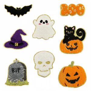 Wholesale Trendy Halloween Embroidered Iron-On Patches Decorative Clothing Accessories for Resale