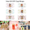 Wholesale 5pcs European Fairytale Maiden Rose Heart Scroll Star Checker Mixed Decor Prints 16oz Cup UV DTF Wraps OLY Exclusive