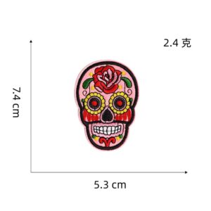 8# skull cloth stickers