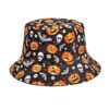 Wholesale Halloween Pumpkin Lamp Printed Fisherman Hat Sun Protection Fashion Accessory for Outdoor