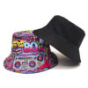 oly-988dc73a1dd407022fecf7f44bb7fd7d Wholesale Retro Vintage Double-Sided Bucket Hat with Pattern Letter Print Sun Protection Fashion Cap