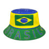 Wholesale Double Sided Flag Print Bucket Hat Sun Protection for Soccer Fans and Parties