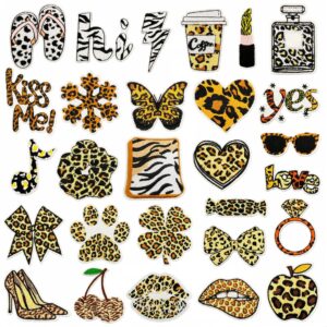 oly-98a8153370c375fd627480f996b156ef Wholesale Stylish Leopard Print Fabric Patch Valentine's Day Bag Charm Accessory