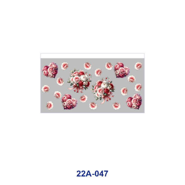 oly-98d6dacb5c3ea0570a3d7fe9c3d0b42e Wholesale 5pcs Watercolor Flower Basket Pink Bow Rose Bouquet Mixed Floral Print 16oz Cup UV DTF Wraps