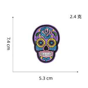 2# skull cloth stickers