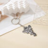 Wholesale Black Mamba Snake Pendant Keychain Fashion Metal Bag Charm for Car Keys Boutique Gift