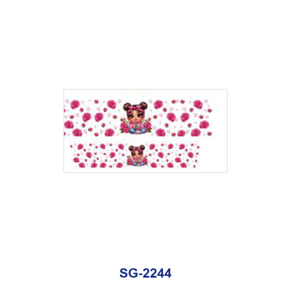 Wholesale 8pcs Mixed Sunflower Rose Quote Cartoon Print 3oz Cup Stickers Wrap