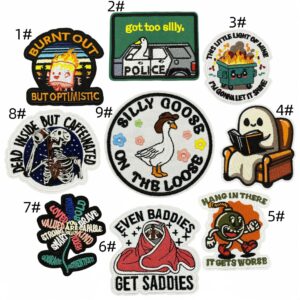 Funny animal cloth patch set of 9 pieces