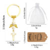 Wholesale Hollow Cross Angel Wings Baptism Keychain Set Decorative Fashion Accessory Gift
