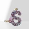 Wholesale Diamond Letter S Keychain Trendy Car Key Accessory Wedding Gift