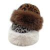 Wholesale Leopard Print Faux Fur Winter Hat with Ear Flaps for Women Resale Fashion Accessory