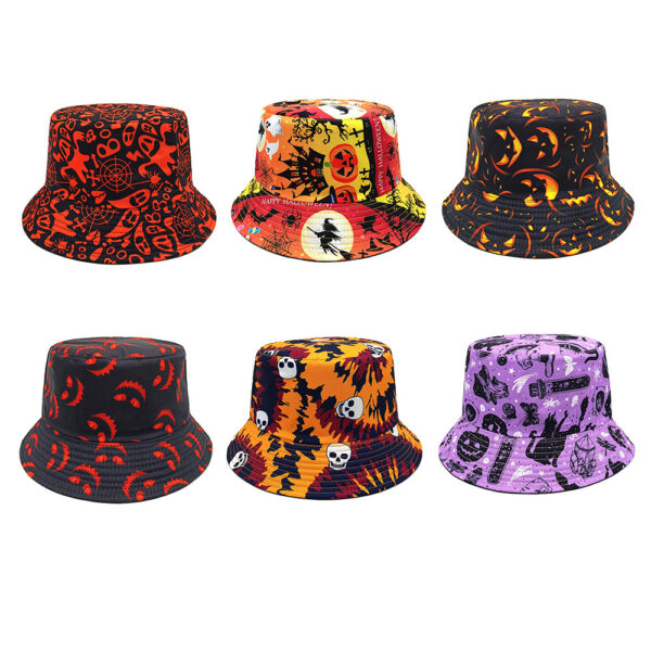 oly-9935695b14a7c5c88a2f9993f86166ae Wholesale Trendy Halloween Bucket Hat with Sun Protection Short Brim Dome Top Party Accessory