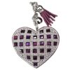 Wholesale Decorative Red Heart Korean Velvet Keychain Car Key Accessory Gift