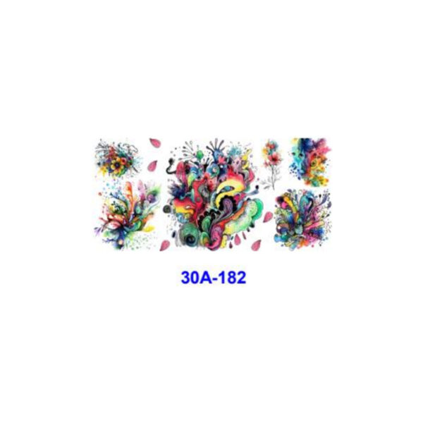 oly-9942933956843b0b41a434eb8b357304 Wholesale 5pcs Abstract Colorful Floral Ink Wash 16oz Cup UV DTF Wraps