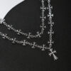 oly-99440a3114b070f89a60e8662e036783 Wholesale Trendy Cross Pendant Layering Necklace Zinc Alloy Fashion Jewelry Accessory