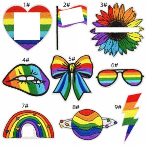 Rainbow patch set (9 pieces)