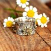 oly-9988f6b8b7d68f6ac0390720ddd2b3c8 Wholesale Ring Rotating Carved Silver Color Europe Style Everyday Wear Jewelry Accessory
