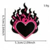 Wholesale Y2K Cartoon Leopard Heart Iron On Patches 20 Pcs Polyester Embroidery Patch for Clothes Bags DIY Craft