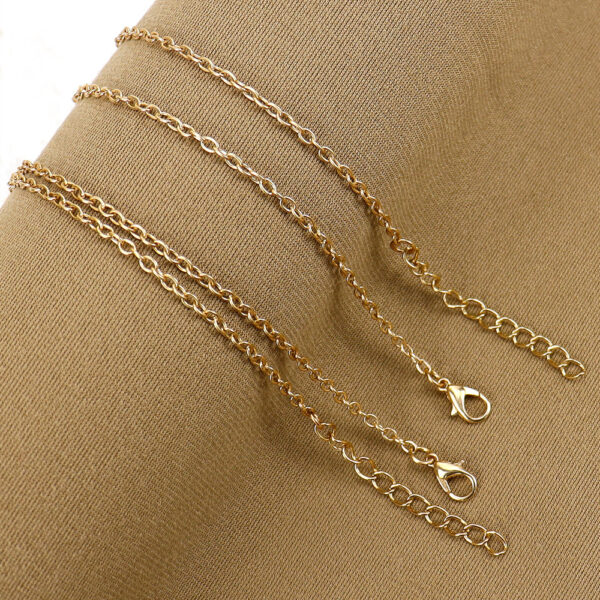 oly-99ac0d4ff3721e69ce702fd735c6c270 Wholesale Electroplated Iron O-Shape Chain Necklace for DIY Jewelry Making