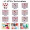 oly-99ba6ee522659f1463539ef43caefa3b Wholesale 2/4/8pcs Cherry Bow Heart Mini Cup Keychain Sticker