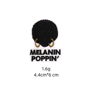 18# Black girl Hot Melt Adhesive cloth stickers