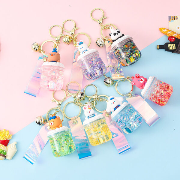 oly-99ddd82a011c883306302073ec96fde6 Wholesale Luminous Bubble Bead Bear Keychain Acrylic Bottle Decorative Accessory
