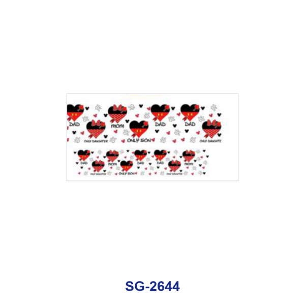 Wholesale 8pcs Cartoon Valentine Heart Print 3oz Cup Stickers Wrap OLY Exclusive