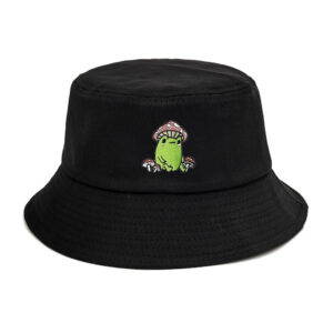 Wholesale Cartoon Embroidered Mushroom Bucket Hat Unisex Foldable Sun Protection Casual Hat