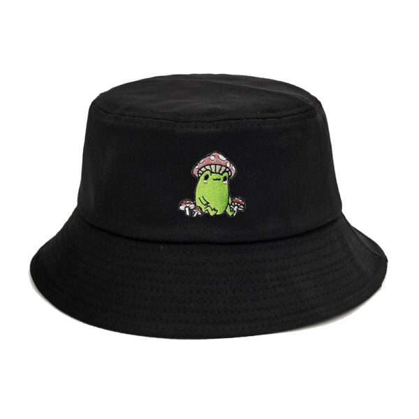 Wholesale Cartoon Embroidered Mushroom Bucket Hat Unisex Foldable Sun Protection Casual Hat