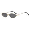 Wholesale Oval Frame Sunglasses Gold Tone Trendy Fashion Accessory Gift Boutique