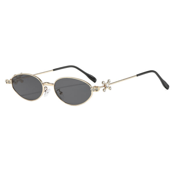 Wholesale Oval Frame Sunglasses Gold Tone Trendy Fashion Accessory Gift Boutique