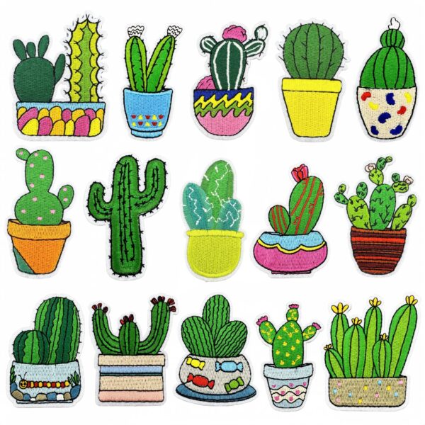 Wholesale Cactus Embroidered Patch Trendy Fashion Accessory for Bags Gift Boutique