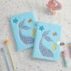 oly-9a08242d200fa70b990eac37b64e180d Wholesale Cartoon Mermaid Tail Embroidered Plush Notebook Cute Lock Diary for Girls Everyday Journal