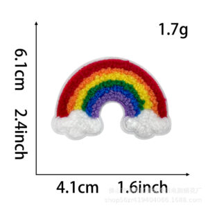 Hot melt glue*rainbow*towel embroidery