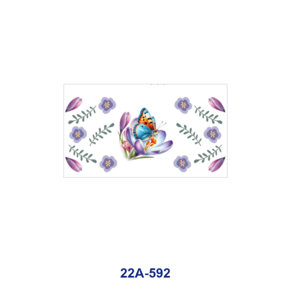 oly-9a285729dfc38b4cf783f25d275e29a9 Wholesale 5pcs Bright Luminous Hand Illustrated Butterfly Pastel Garden Floral Sprig Design Decor Prints 16oz Cup UV DTF Wraps