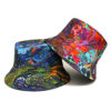 Wholesale Vintage Geometric Doodle Double Sided Bucket Hat Sun Protection Outdoor Hat