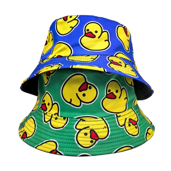 Wholesale Cartoon Duck Print Fisherman Hat Outdoor Sun Protection Fashion Accessory