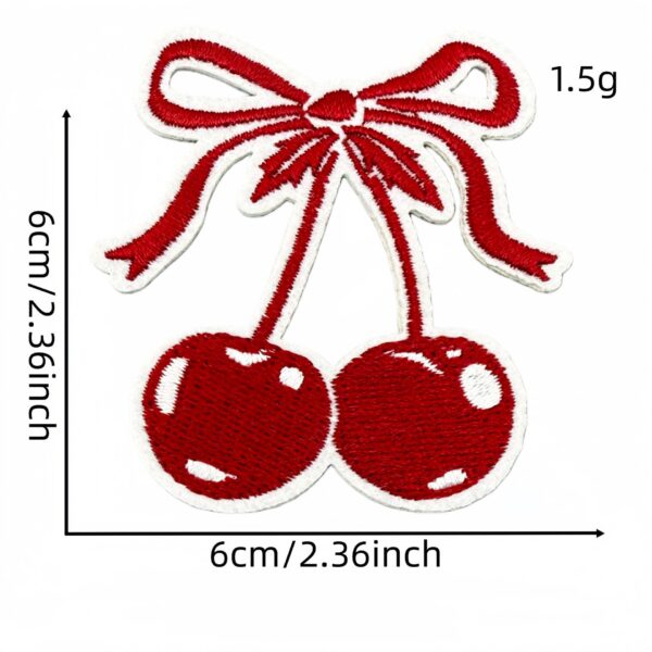 Wholesale Valentine's Day Strawberry Cherry Fabric Applique Patches Polyester DIY Clothing Decoration Gift