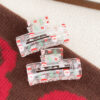 oly-9a3d0c5a1ba3881f3c87a9379e32cb1c Wholesale Transparent Christmas Acrylic Shark Claw Hair Clip with Santa Print Trendy Fashion Accessory for Women Gift Boutique Resale