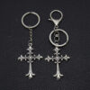 Wholesale Vintage Cross Rhinestone Keychain Zinc Alloy Antique Finish Bag Charm Boutique Resale