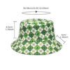 Wholesale Clover Pattern Double Sided Bucket Hat Fashion Sun Protection Foldable Hat for Resale