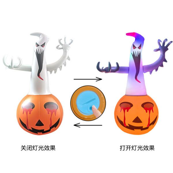 oly-9a4929150e4bf45ff5f95e169fb85fcb Wholesale Inflatable Halloween Pumpkin Ghost Decoration with LED Light for Party