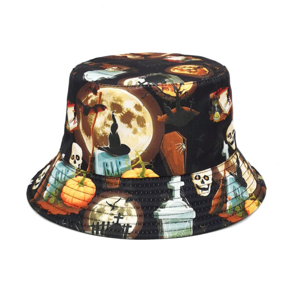 oly-9a4c545949c78a072b3579d065b70645 Wholesale Halloween Cartoon Double Sided Fisherman Hat Stylish Sun Protection Fashion Accessory