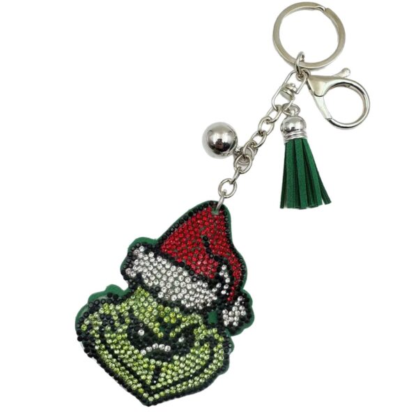 oly-9a51e206a3d4532ac1979430d8eb21db Wholesale Christmas Theme Rhinestone Keychain Zinc Alloy Decorative Accessory for Gift Boutique OLY Exclusive