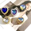 oly-9a6662e066b08ee3c4b41f13d5df6506 Wholesale Alloy Double Sided Mixed Color Heart Charms for DIY Phone Keychains Bag Chains Craft Supplies