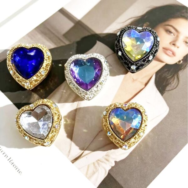 oly-9a6662e066b08ee3c4b41f13d5df6506 Wholesale Alloy Double Sided Mixed Color Heart Charms for DIY Phone Keychains Bag Chains Craft Supplies