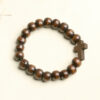 oly-9a79a67e4f082b819bff255f4aa5da39 Wholesale Vintage Wood Cross Bracelet Handmade Natural Wood Beads Wedding Gift Jewelry Accessory