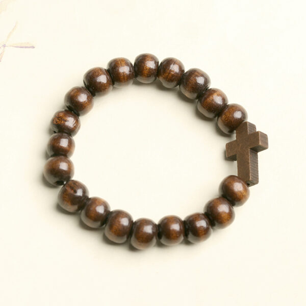 oly-9a79a67e4f082b819bff255f4aa5da39 Wholesale Vintage Wood Cross Bracelet Handmade Natural Wood Beads Wedding Gift Jewelry Accessory