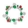 oly-9a830ae18b2f335c0d5d81aed385c660 Wholesale Christmas Snowflake Cartoon Zinc Alloy Elastic Beaded Bracelet - Trendy Jewelry Accessory