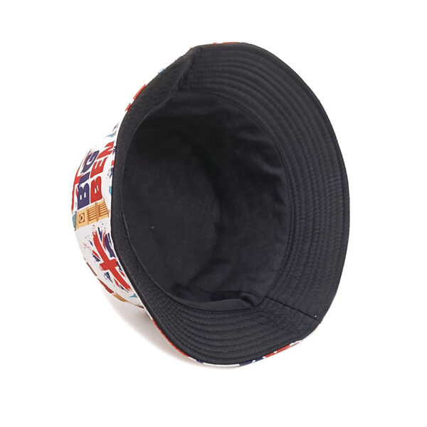 Wholesale London Print Retro Love Heart Bucket Hat Sun Protection Hat for Men Women